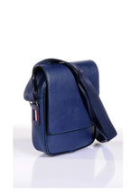 U.S. Polo Assn., Geanta crossbody de piele cu clapa, Bleumarin