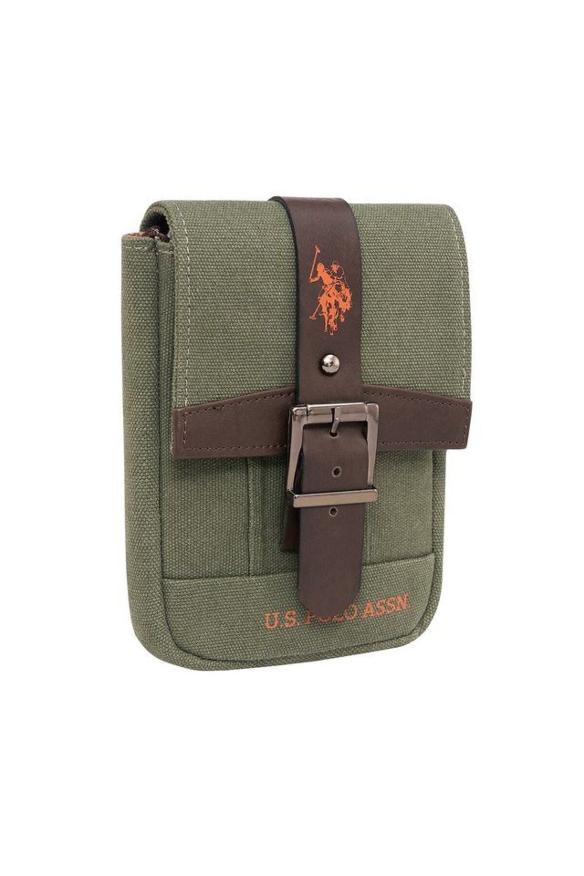 U.S. Polo Assn., Geanta crossbody de denim, Verde feriga