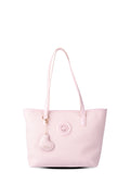 U.S. Polo Assn., Geanta shopper de piele ecologica cu fermoar, Roz pastel