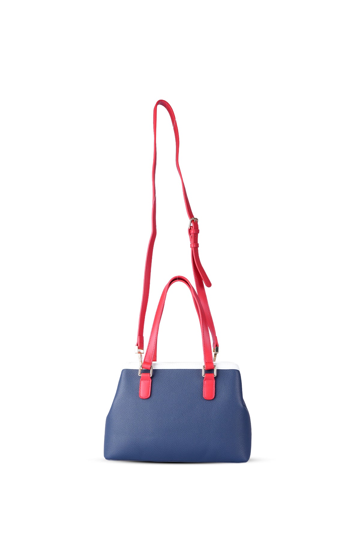 U.S. Polo Assn., Geanta cu bareta detasabila de umar, Rosu, Alb, Bleumarin