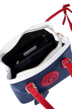 U.S. Polo Assn., Geanta cu bareta detasabila de umar, Rosu, Alb, Bleumarin