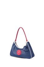 U.S. Polo Assn., Geanta de piele ecologica cu bareta de umar, Rosu, Alb, Bleumarin