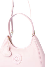 U.S. Polo Assn., Geanta de piele ecologica cu bareta de umar, Roz pastel