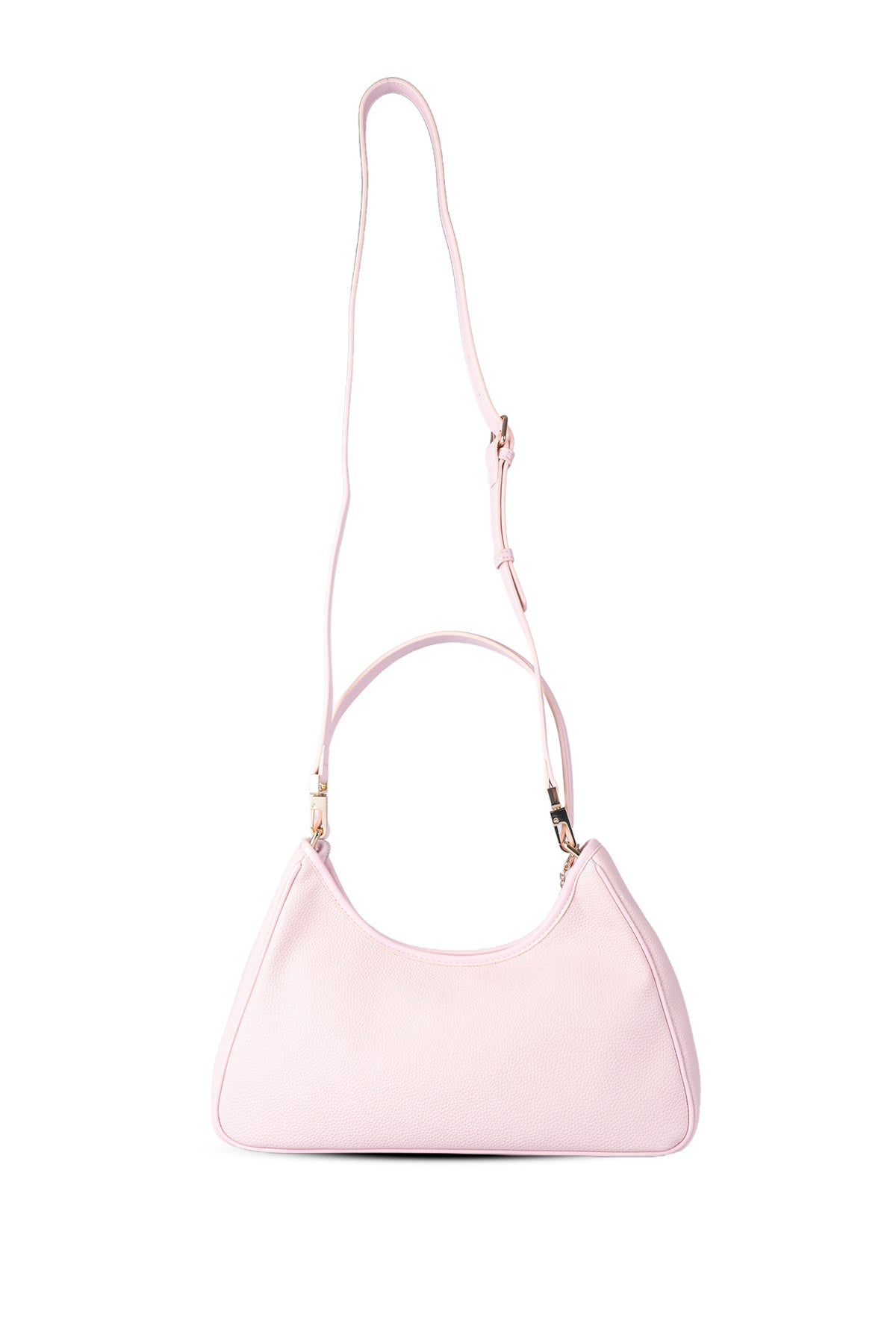 U.S. Polo Assn., Geanta de piele ecologica cu bareta de umar, Roz pastel