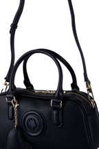 U.S. Polo Assn., Geanta de piele ecologica cu bareta, Negru