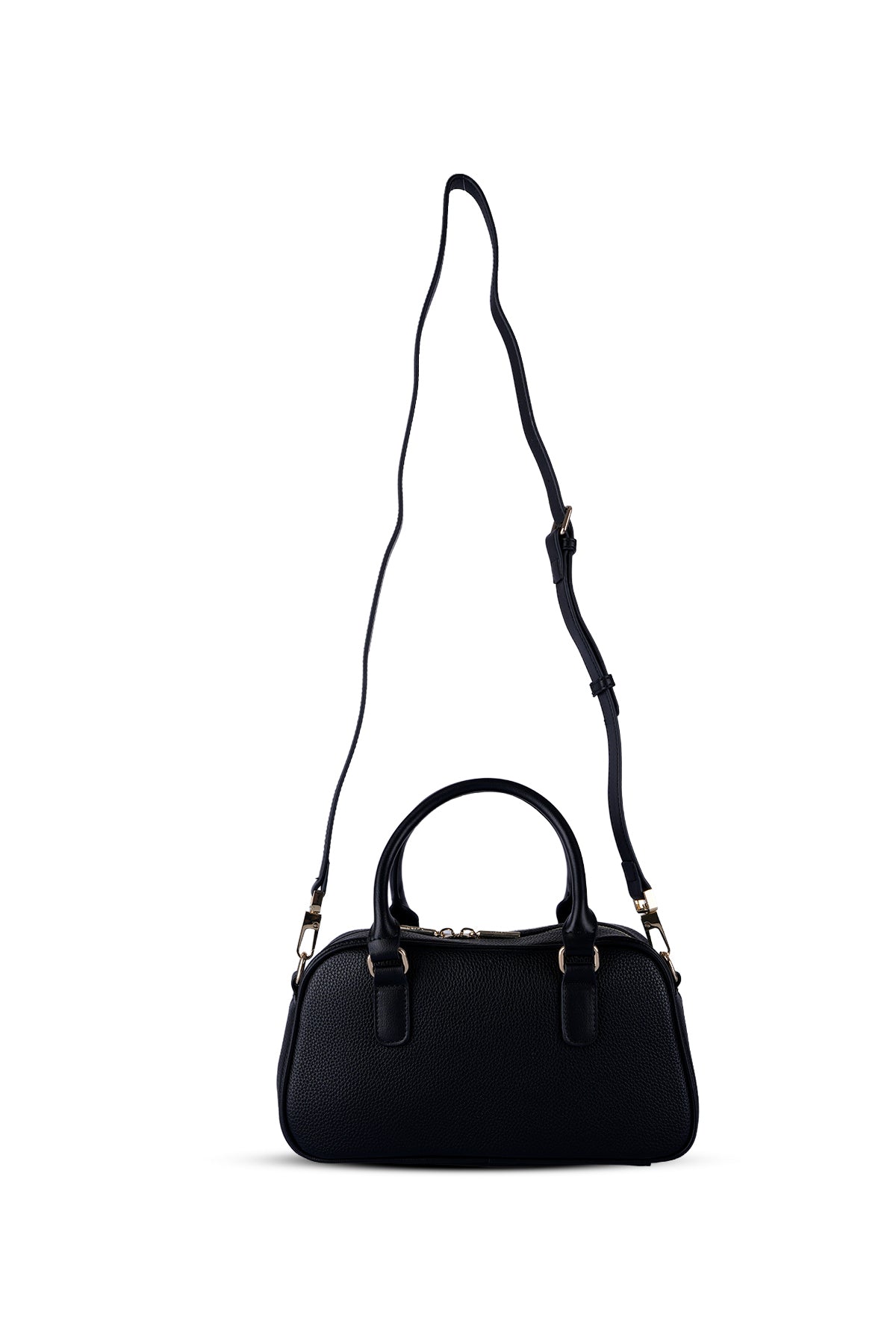 U.S. Polo Assn., Geanta de piele ecologica cu bareta, Negru