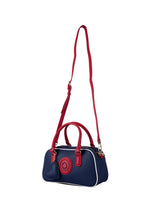 U.S. Polo Assn., Geanta de piele ecologica cu bareta, Rosu, Alb, Bleumarin