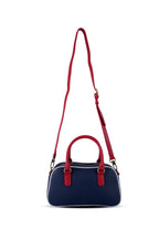 U.S. Polo Assn., Geanta de piele ecologica cu bareta, Rosu, Alb, Bleumarin