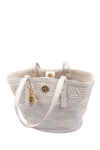 U.S. Polo Assn., Geanta shopper cu model in relief, Crem