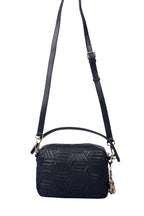 U.S. Polo Assn., Geanta crossbody texturata de piele ecologica, Negru