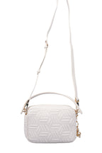 U.S. Polo Assn., Geanta crossbody texturata de piele ecologica, Crem