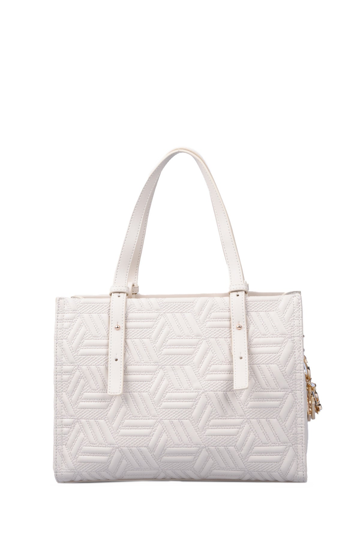 U.S. Polo Assn., Geanta tote de piele ecologica, Crem
