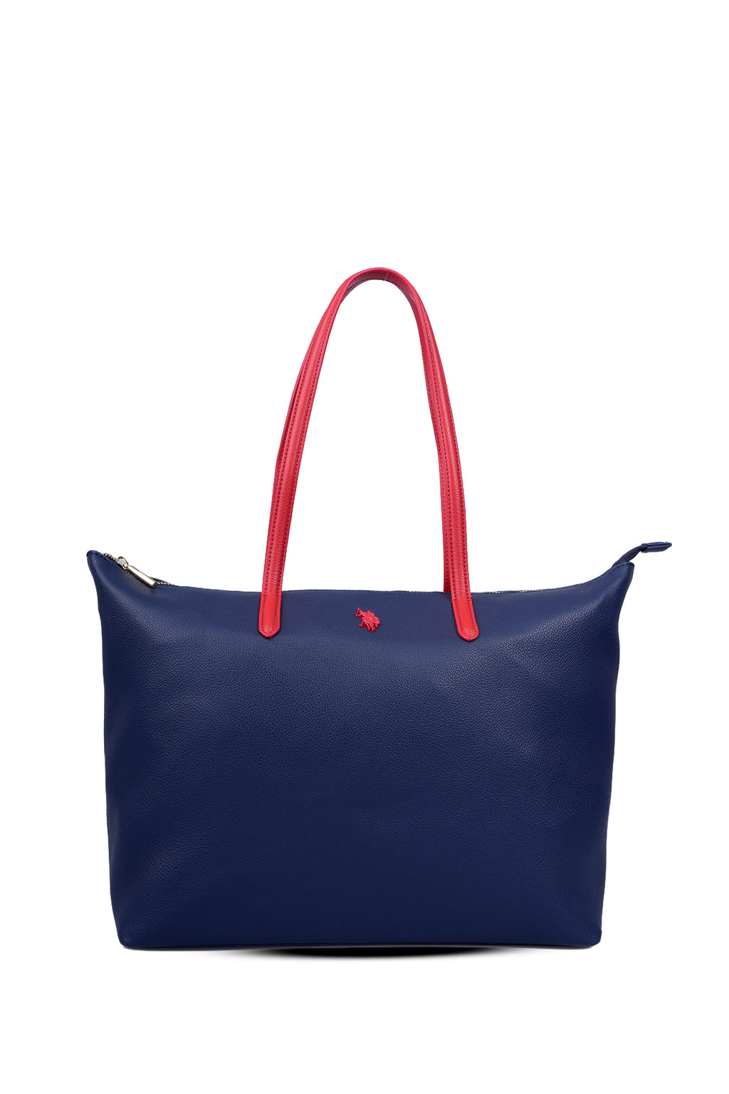 U.S. Polo Assn., Geanta shopper cu logo, Rosu, Bleumarin