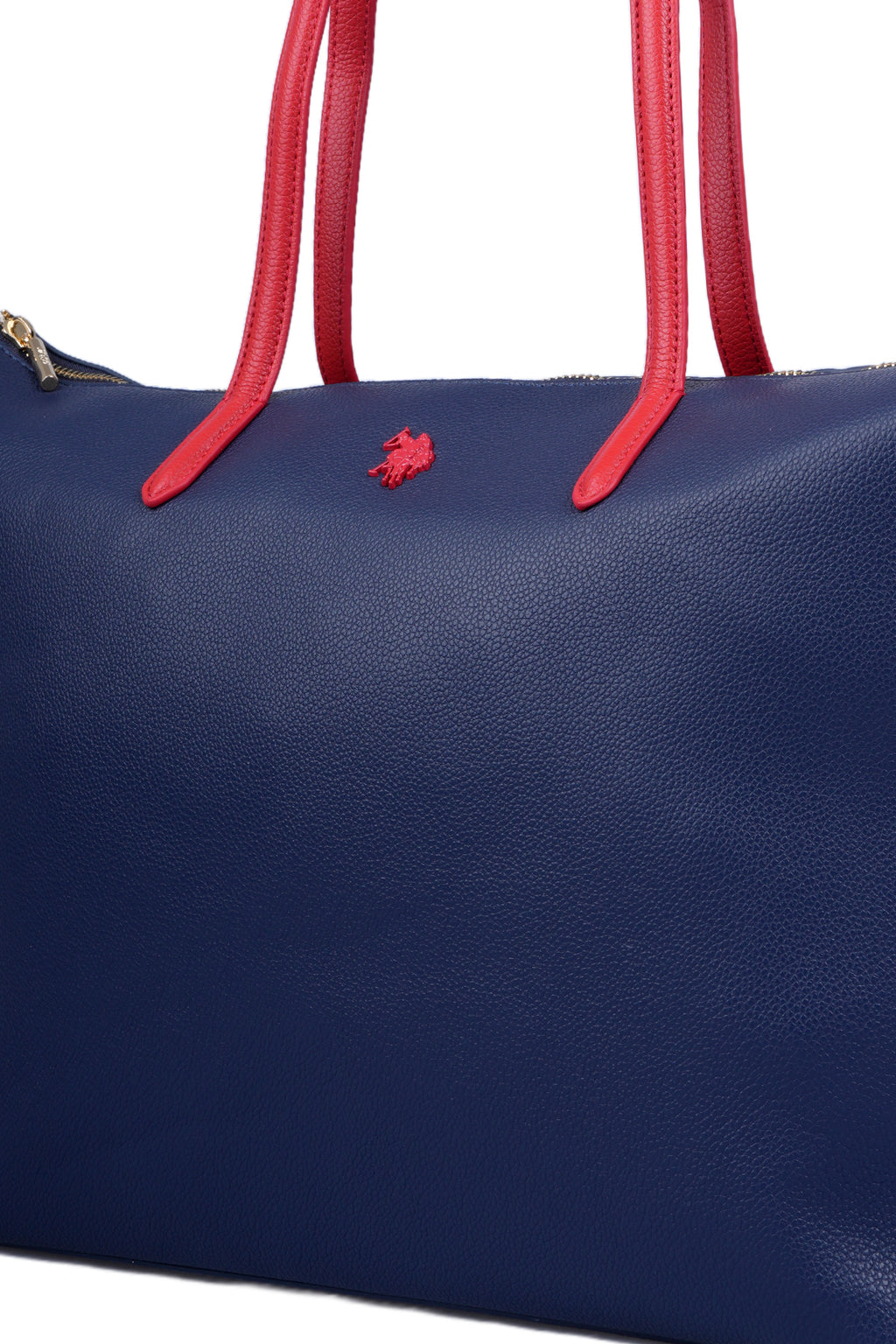 U.S. Polo Assn., Geanta shopper cu logo, Rosu, Bleumarin