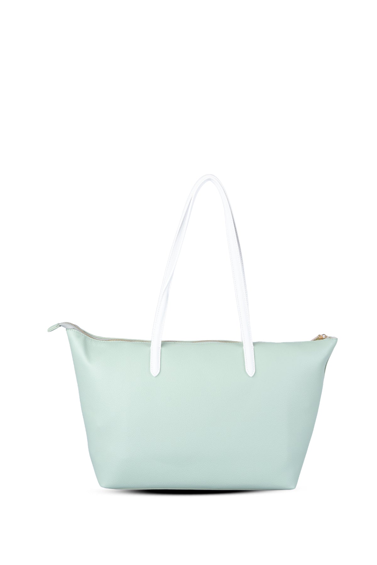 U.S. Polo Assn., Geanta shopper cu logo, Alb, Verde menta