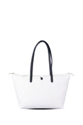 U.S. Polo Assn., Geanta shopper cu logo, Alb, Negru