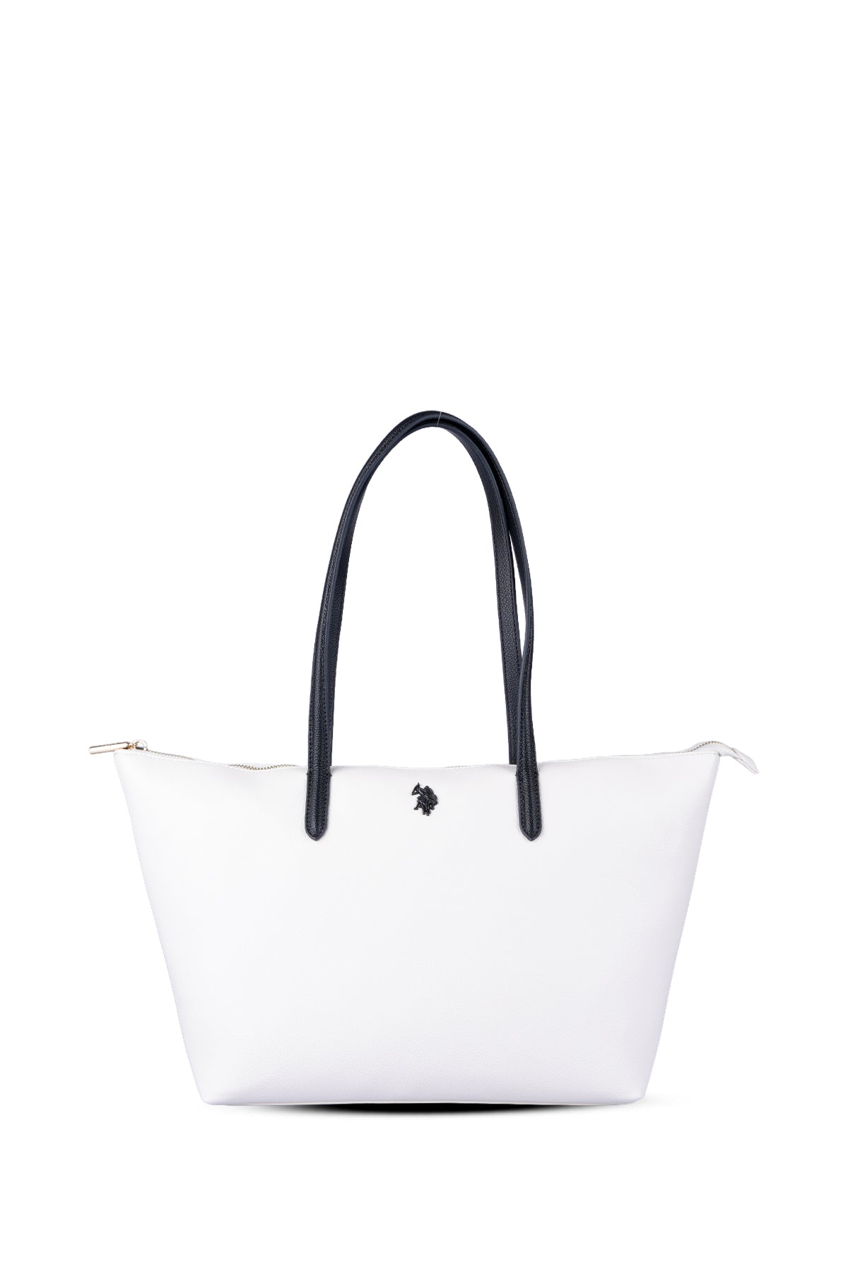 U.S. Polo Assn., Geanta shopper cu logo, Alb, Negru