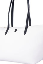U.S. Polo Assn., Geanta shopper cu logo, Alb, Negru