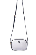 U.S. Polo Assn., Geanta crossbody de piele ecologica, Alb, Negru