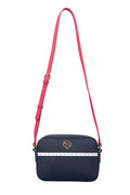 U.S. Polo Assn., Geanta crossbody cu logo, Rosu, Alb, Bleumarin