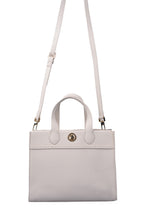 U.S. Polo Assn., Geanta de piele ecologica cu bareta, Alb fildes