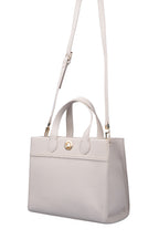 U.S. Polo Assn., Geanta de piele ecologica cu bareta, Alb fildes