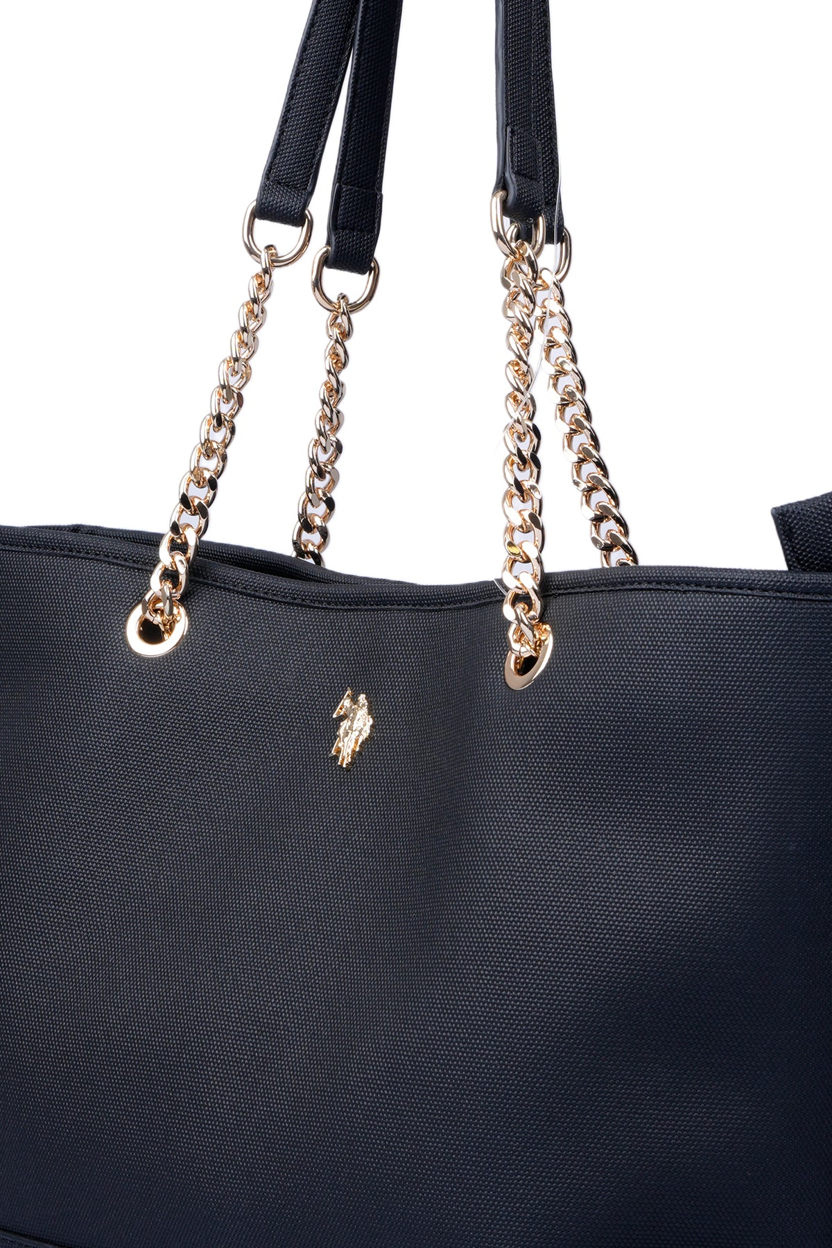 U.S. Polo Assn., Geanta tote cu logo, Negru