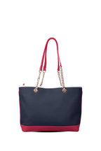 U.S. Polo Assn., Geanta tote cu logo, Rosu, Alb, Bleumarin