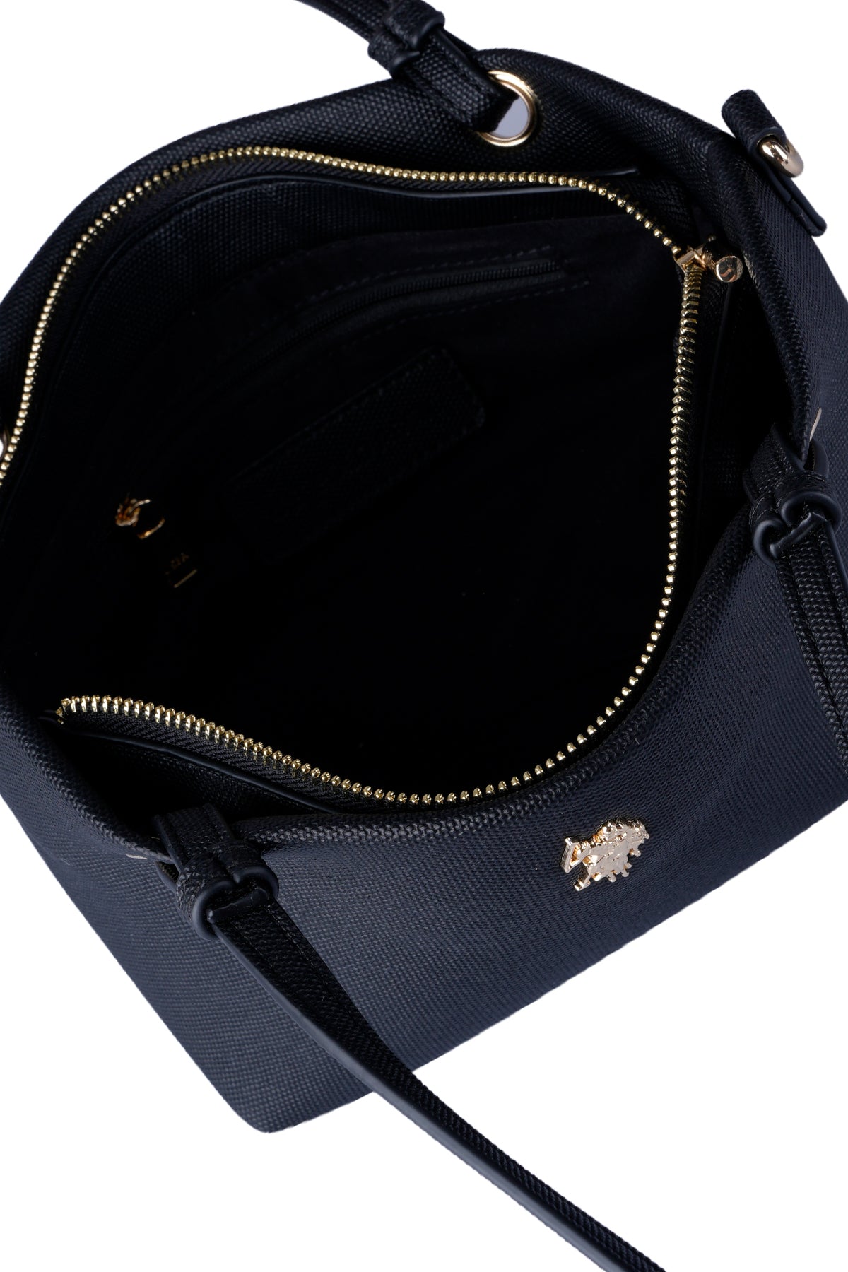 U.S. Polo Assn., Geanta cu maner si logo, Negru