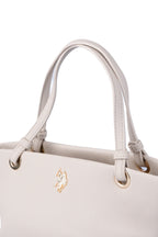 U.S. Polo Assn., Geanta cu maner si logo, Alb fildes