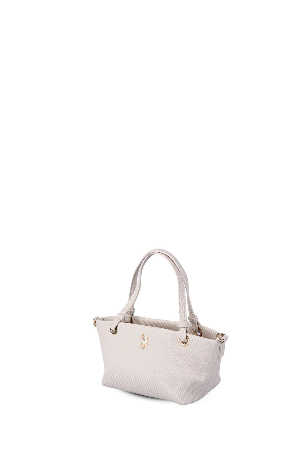 U.S. Polo Assn., Geanta cu maner si logo, Alb fildes