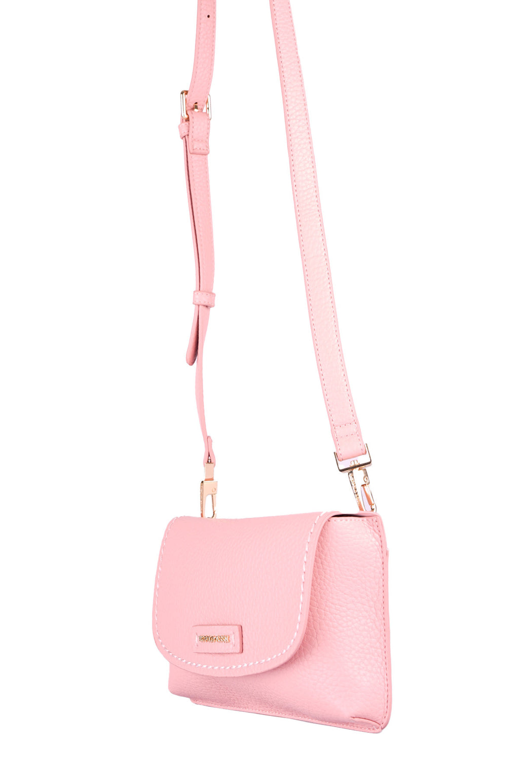 U.S. Polo Assn., Geanta crossbody de piele ecologica cu bareta detasabila, Roz pastel