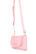 U.S. Polo Assn., Geanta crossbody de piele ecologica cu bareta detasabila, Roz pastel