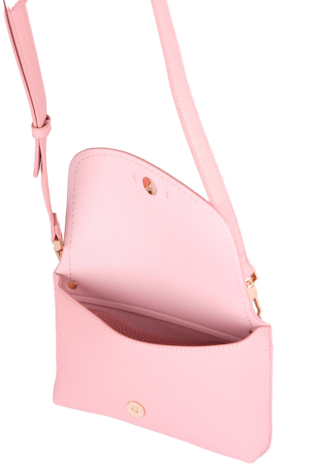 U.S. Polo Assn., Geanta crossbody de piele ecologica cu bareta detasabila, Roz pastel
