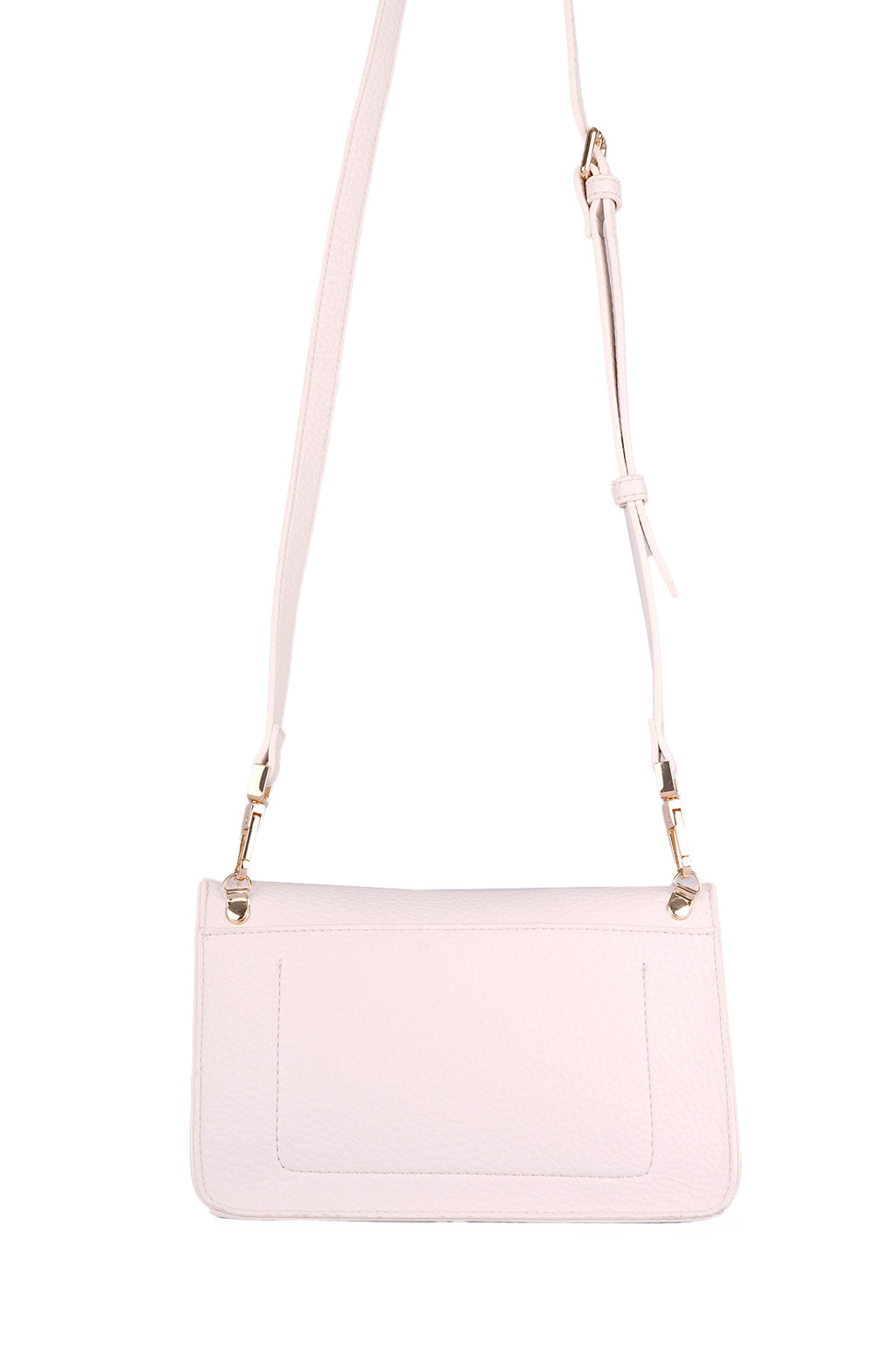 U.S. Polo Assn., Geanta crossbody de piele ecologica cu bareta detasabila, Alb