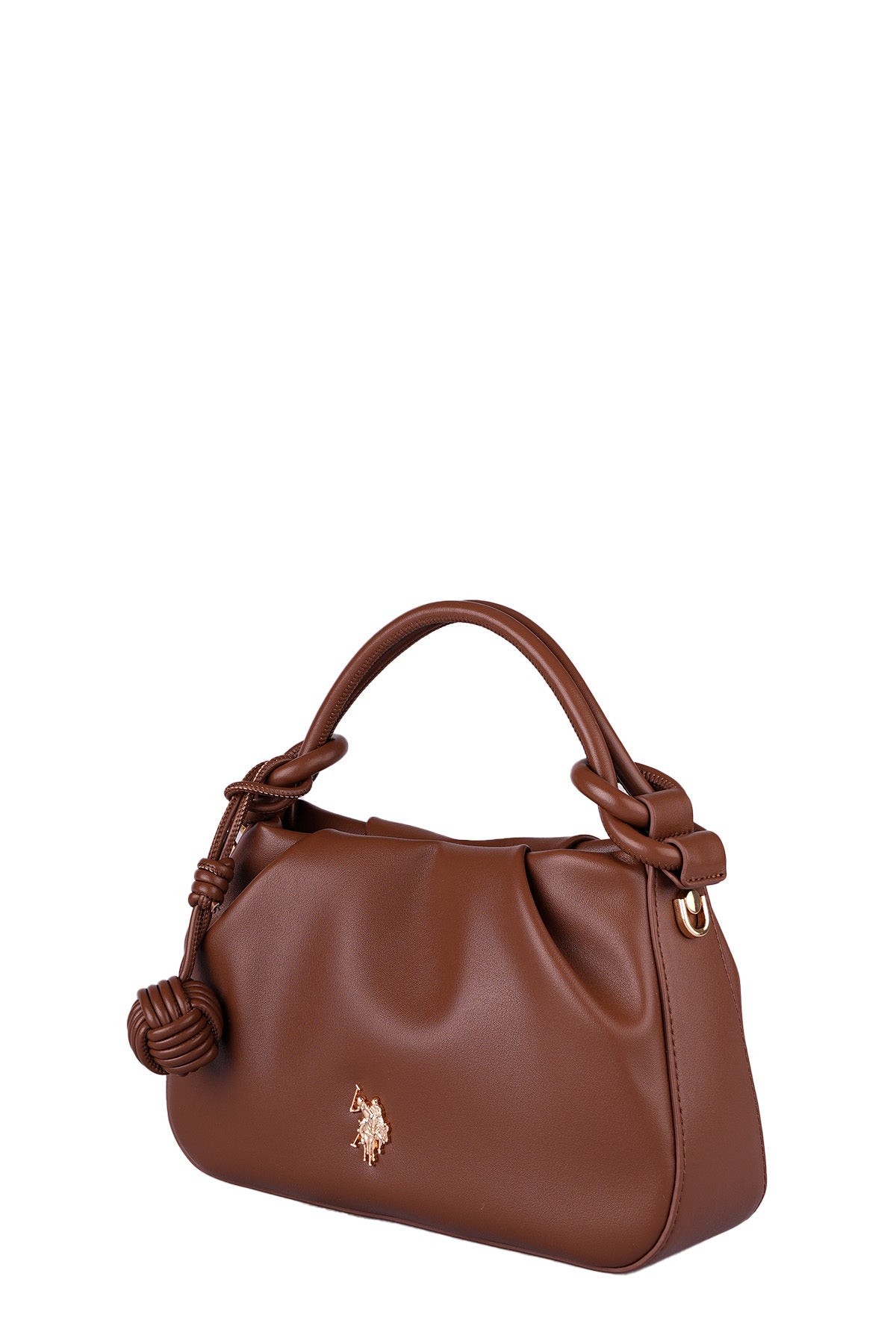 U.S. Polo Assn., Geanta cu maner si logo, Maro
