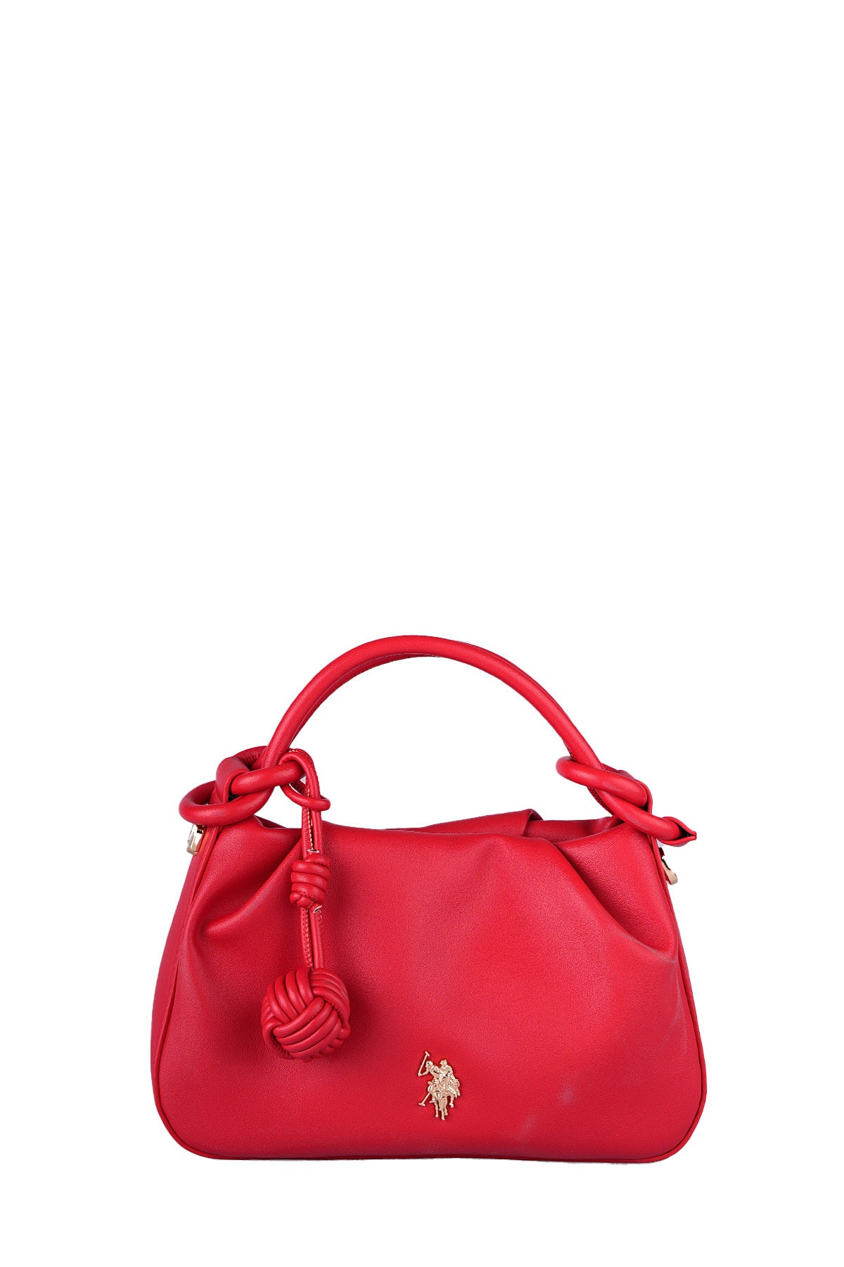 U.S. Polo Assn., Geanta cu maner si logo, Rosu
