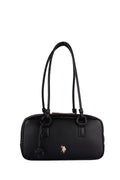 U.S. Polo Assn., Geanta hobo de piele ecologica, Negru