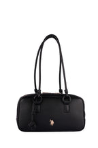 U.S. Polo Assn., Geanta hobo de piele ecologica, Negru