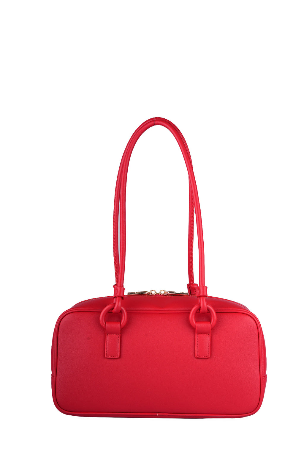 U.S. Polo Assn., Geanta hobo de piele ecologica, Rosu