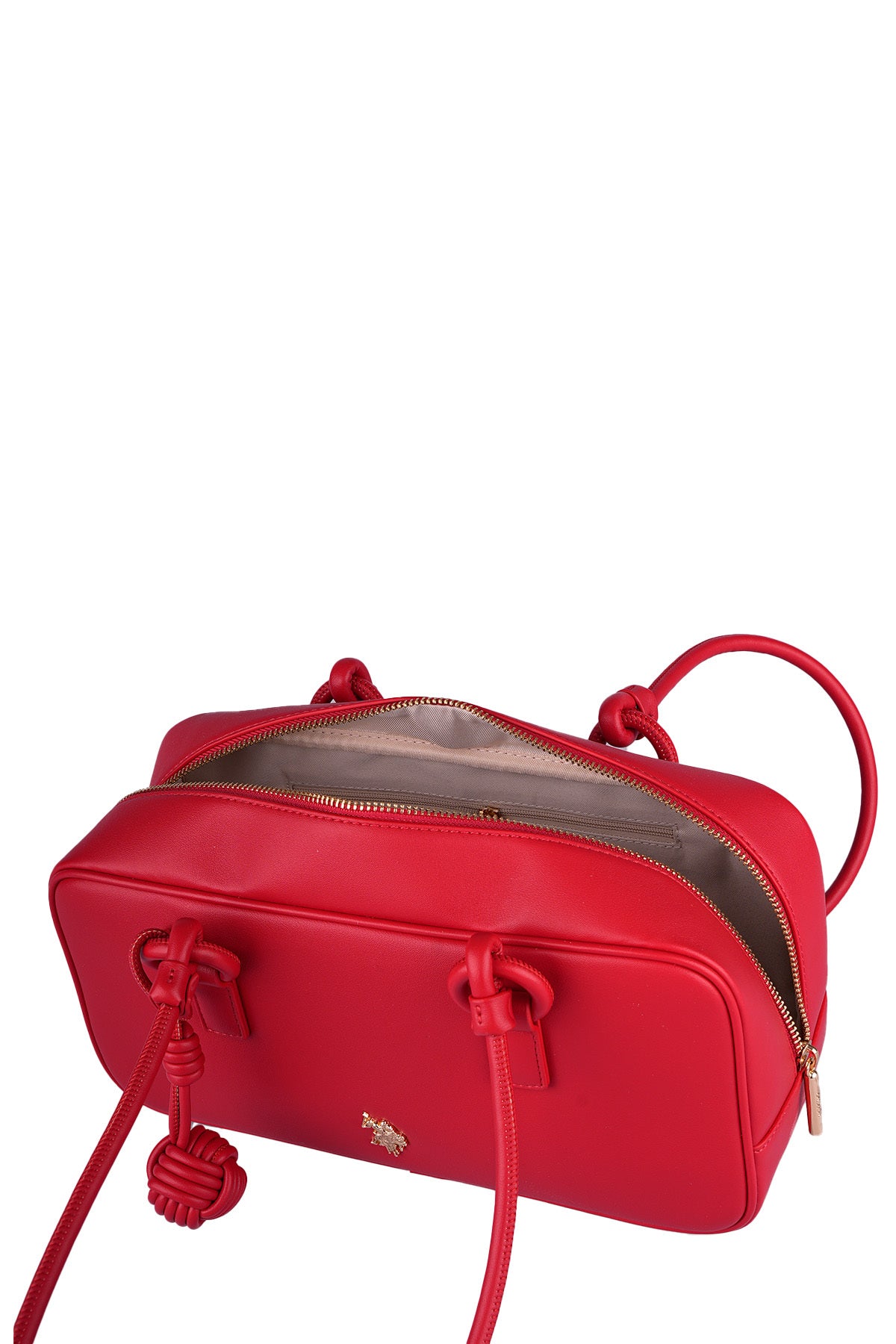 U.S. Polo Assn., Geanta hobo de piele ecologica, Rosu