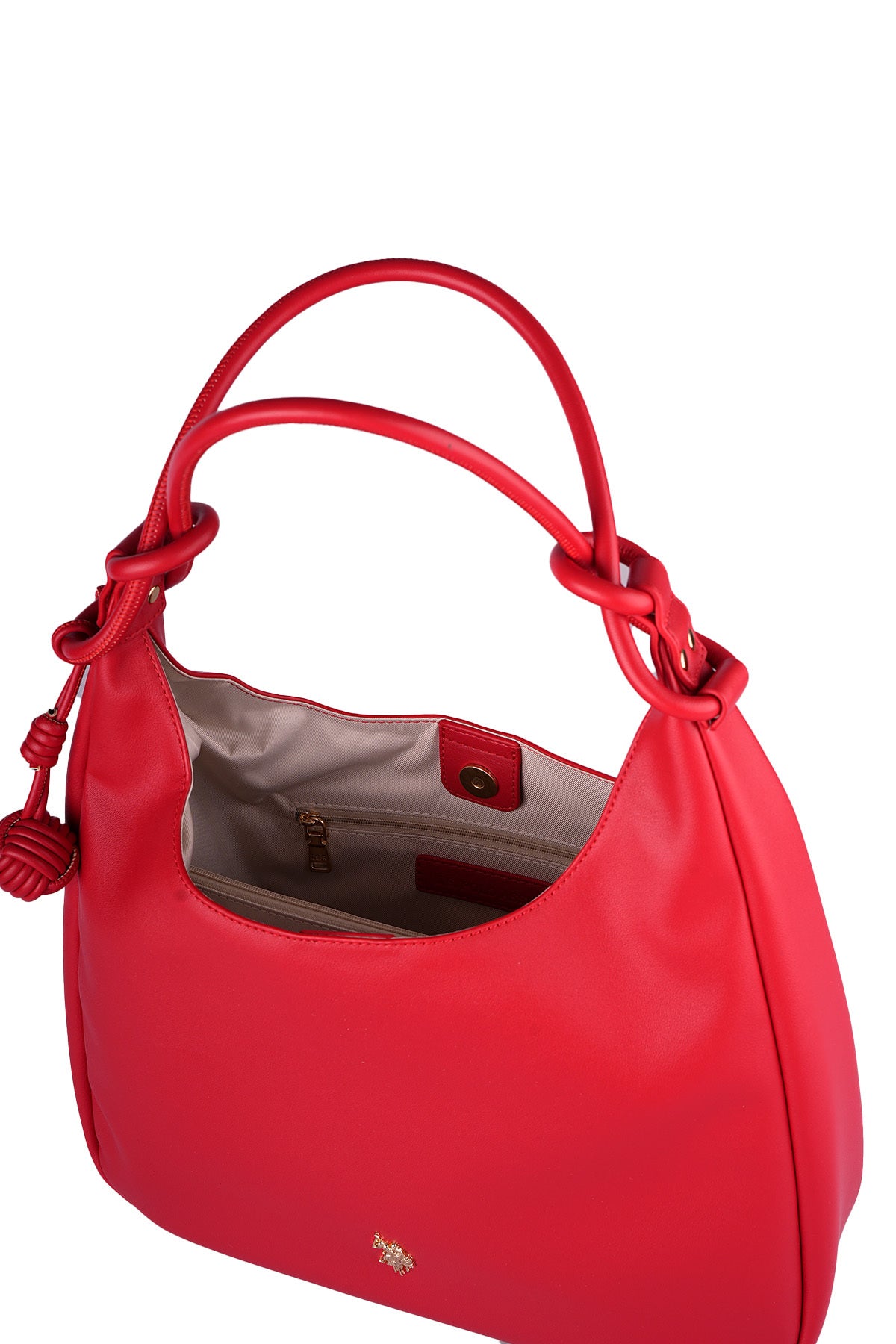 U.S. Polo Assn., Geanta de piele ecologica, Rosu