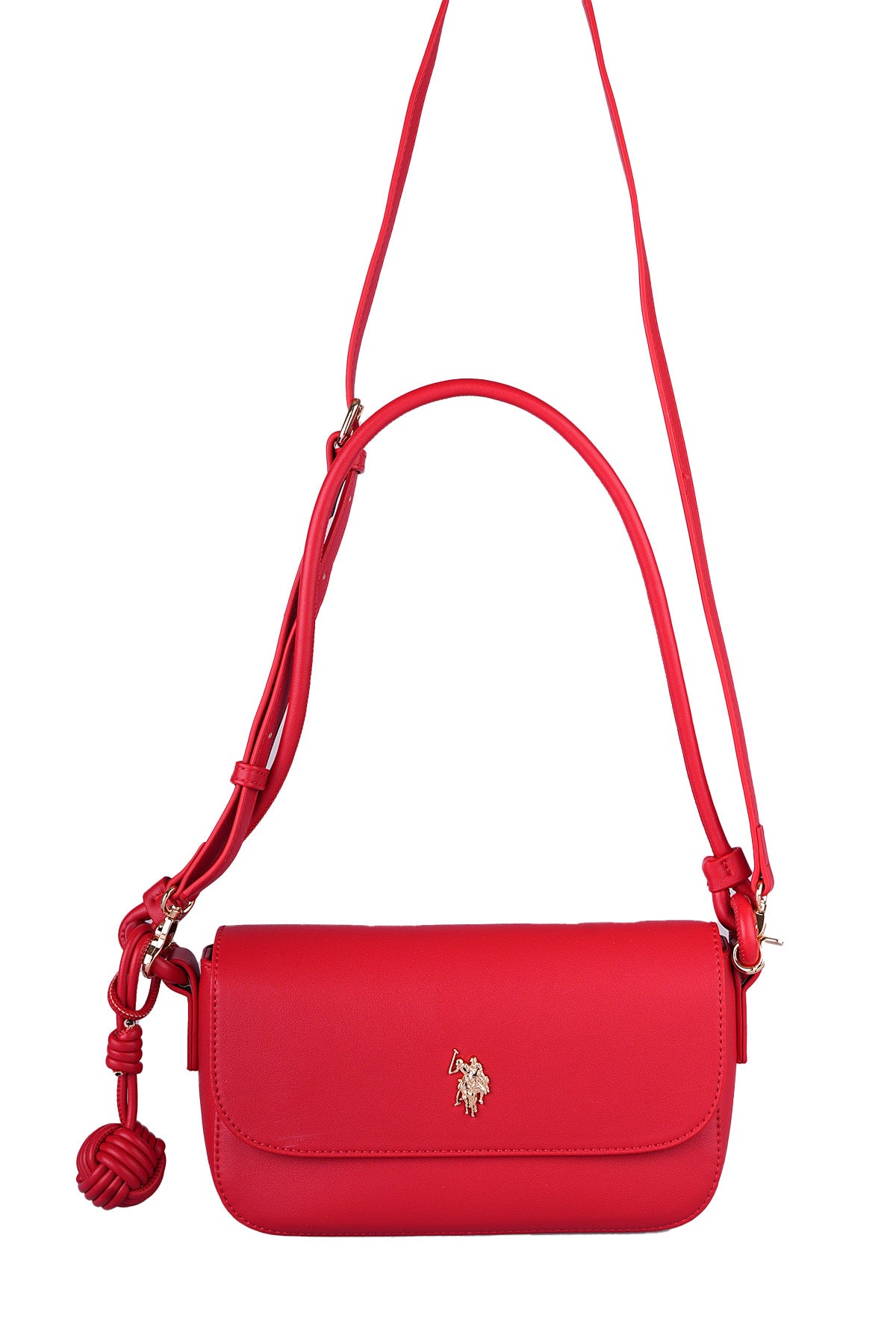 U.S. Polo Assn., Geanta de piele ecologica, Rosu