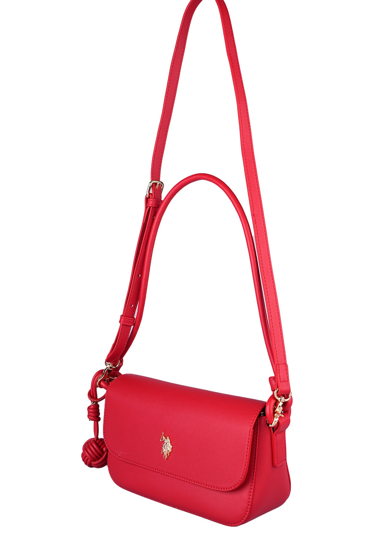 U.S. Polo Assn., Geanta de piele ecologica, Rosu