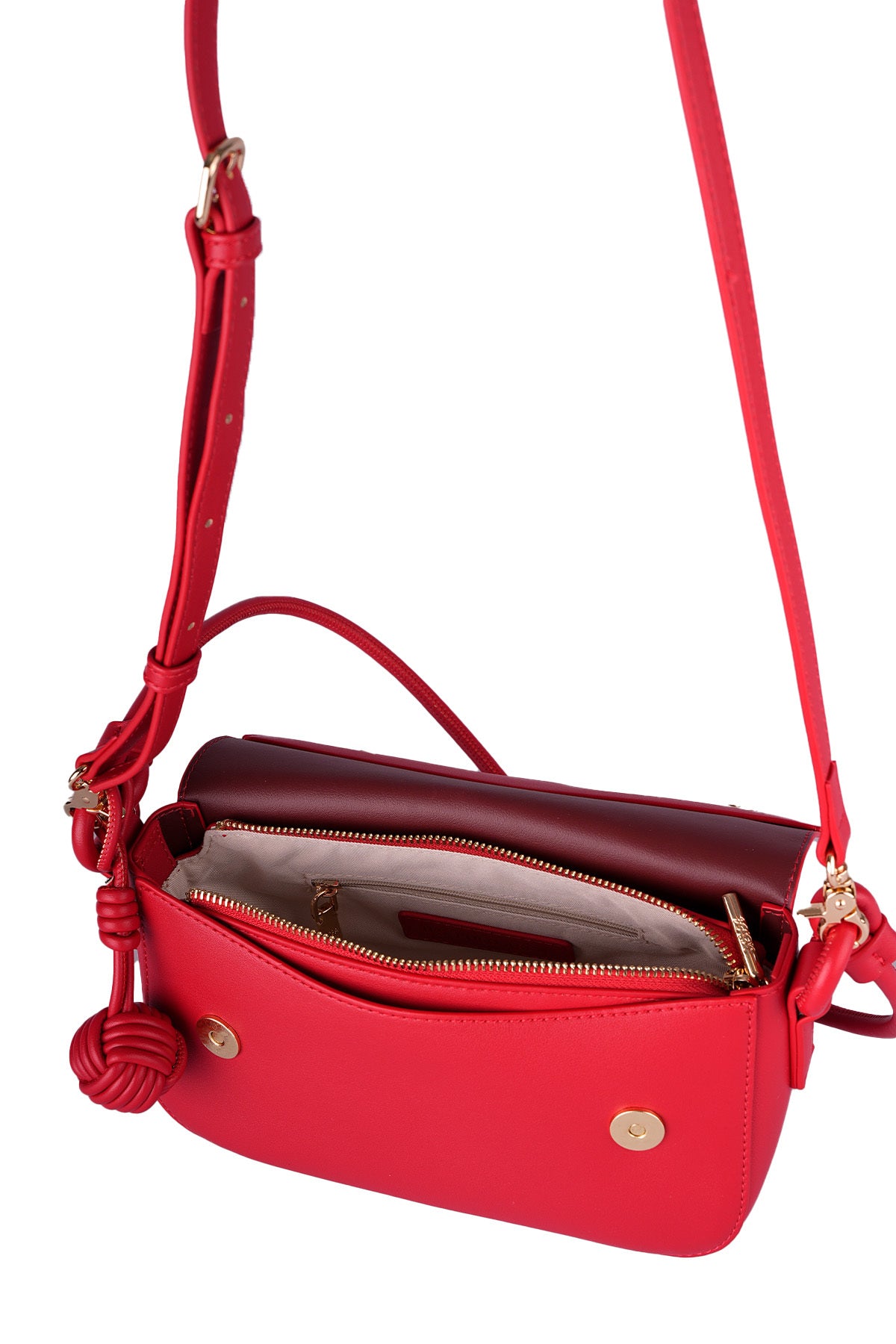U.S. Polo Assn., Geanta de piele ecologica, Rosu