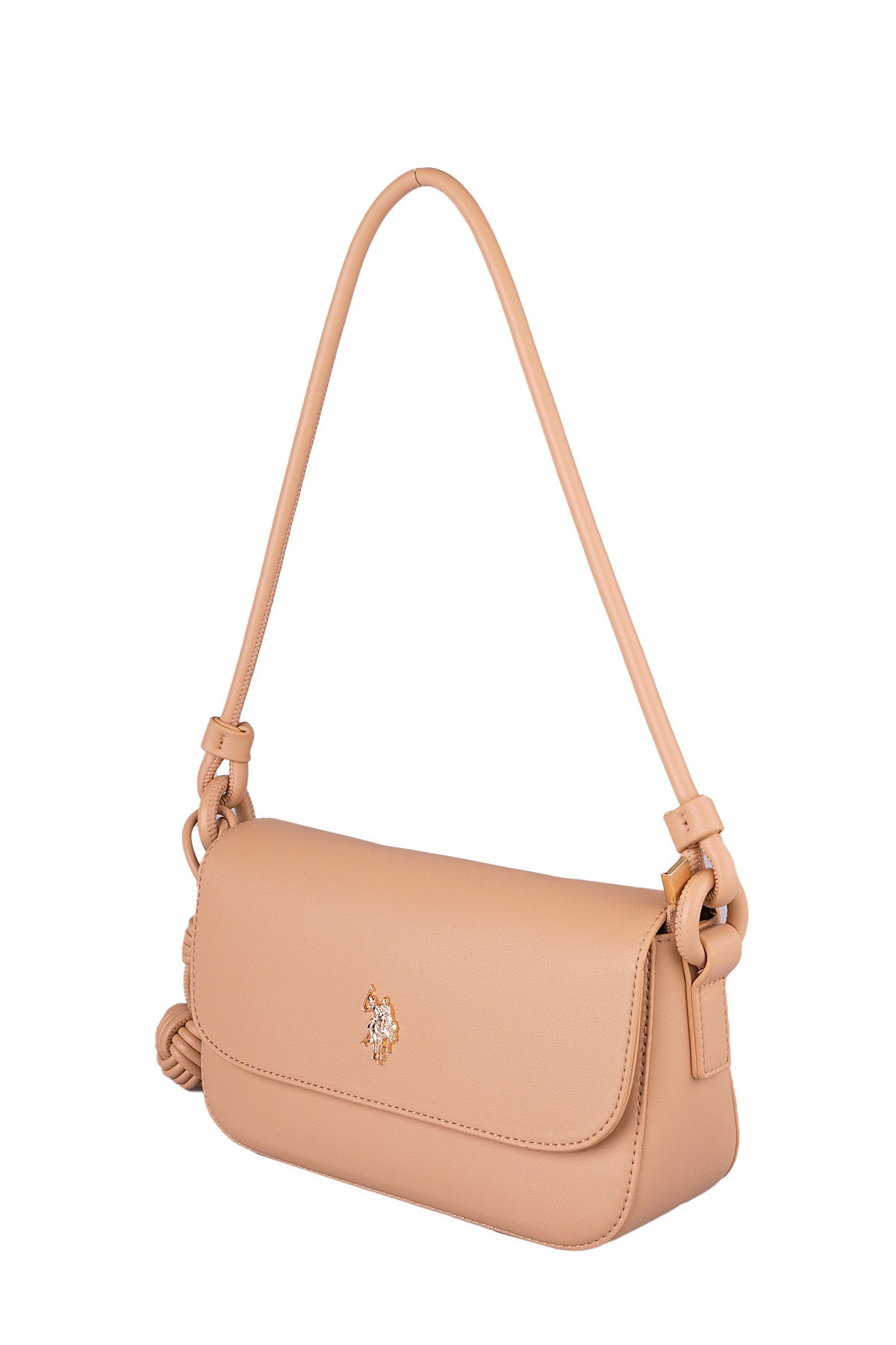 U.S. Polo Assn., Geanta de piele ecologica, Maro nisip