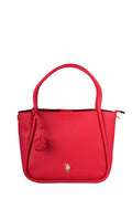U.S. Polo Assn., Geanta shopper de piele ecologica cu logo metalic, Rosu