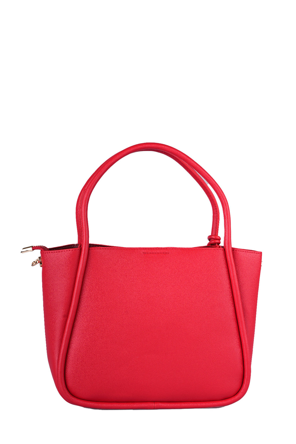 U.S. Polo Assn., Geanta shopper de piele ecologica cu logo metalic, Rosu
