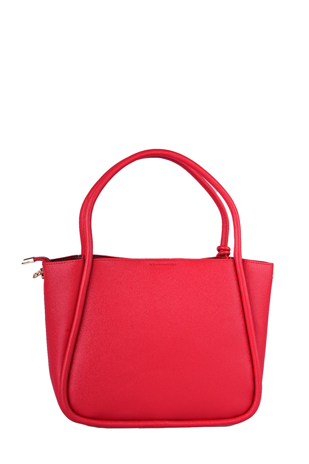 U.S. Polo Assn., Geanta shopper de piele ecologica cu logo metalic, Rosu
