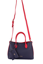 U.S. Polo Assn., Geanta de piele ecologica cu etui, Rosu, Bleumarin
